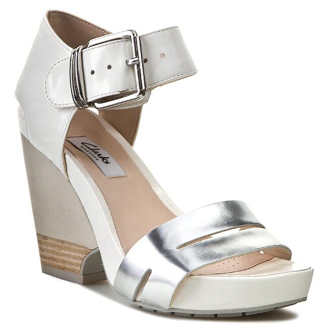 Sanda y Clarks Rosalie Pose 261084574 White Combi eobuwie .pl