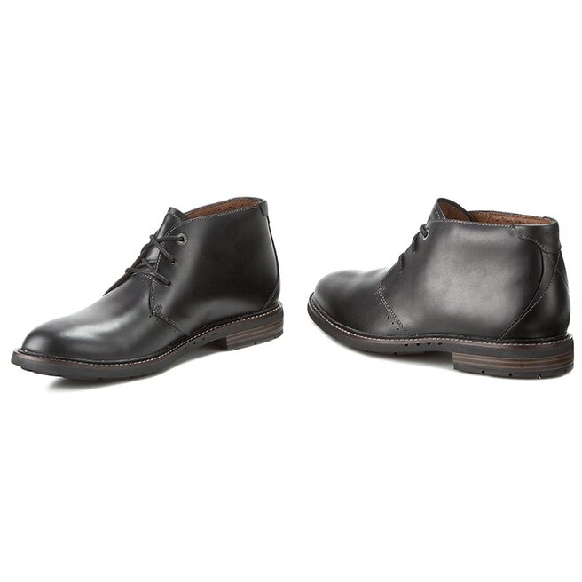 Trzewiki Clarks Unelott Mid 261203297 Black Leather eobuwie .pl