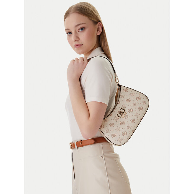 Torebka Guess Emelie Logo HWGP99 28180 Écru -