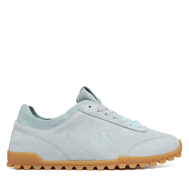Sneakersy Calvin Klein Low Profile Run Mg Sue Db Laces HW0HW03150 Niebieski jasny - kobiece
