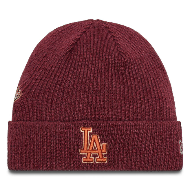 Czapka New Era LA Dodgers World Series Patch Cuff Knit Beanie - Czerwony