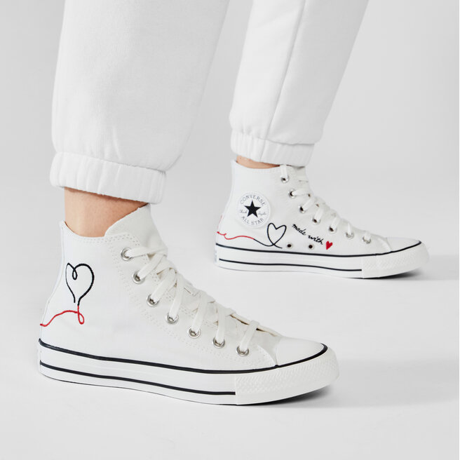Sportbačiai Converse Ctas Hi Vintage Wh 171159C Vintage White/Egre •  Www.eavalyne.lt