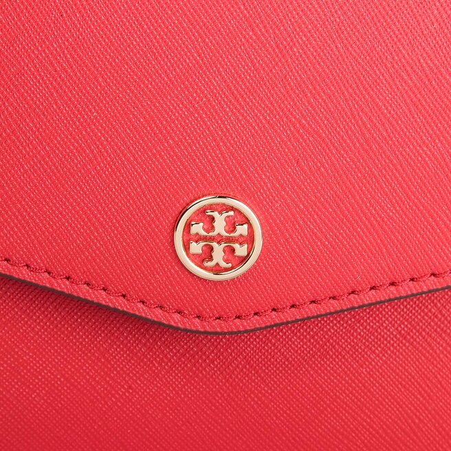 Tory Burch Brilliant Red Robinson Small Top-Handle Satchel