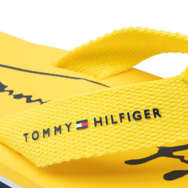 Tommy Hilfiger Σαγιονάρες Tommy Hilfiger Logo Print Flip Flop T3A8-32190-0058 M Yellow 200