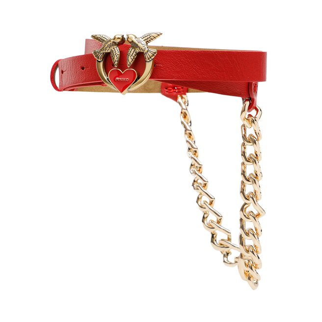Pinko Dámsky opasok Pinko Love Belt H2 20222 1H2147 A089 Ruby Red R720