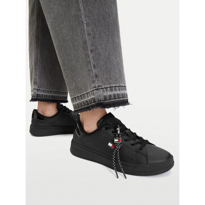 Sneakersy Tommy Jeans Tjw Logo Sneaker EN0EN03129 Czarny