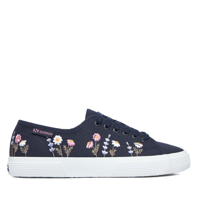 Tenisówki Superga 3750 Flower Embroidery Leggera S8161ZW Granatowy - kobiece