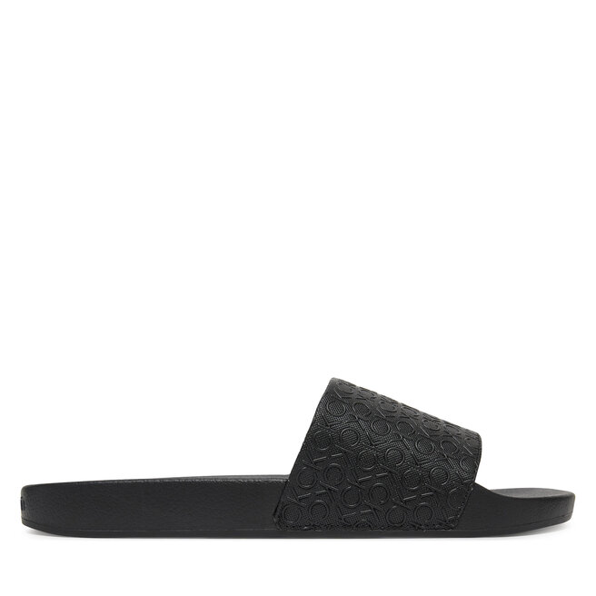 Klapki Calvin Klein Pool Slide Mono - Czarny