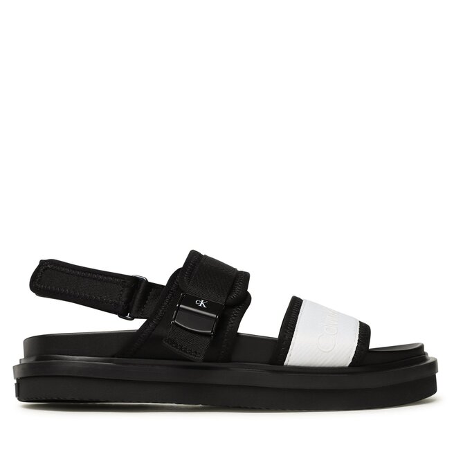 Calvin Klein Jeans Sandalen Calvin Klein Jeans Sandal Doublebar Hardware YM0YM00643 White/Black YBH