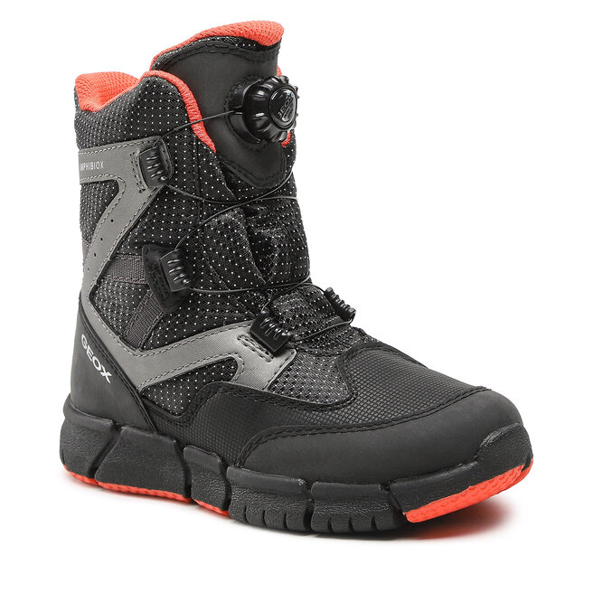 Cizme de zăpadă Geox J Flexyper B. B Abx D J269XD 0FU50 C0038 S Black/Orange 0FU50 imagine noua gjx.ro
