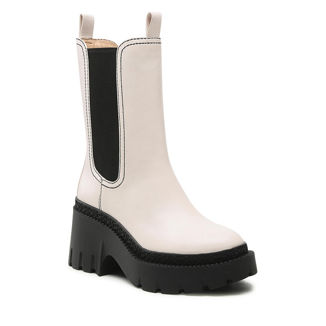 Botine Coach Alexa Leather CD219 Chalk/Black Alexa imagine noua gjx.ro