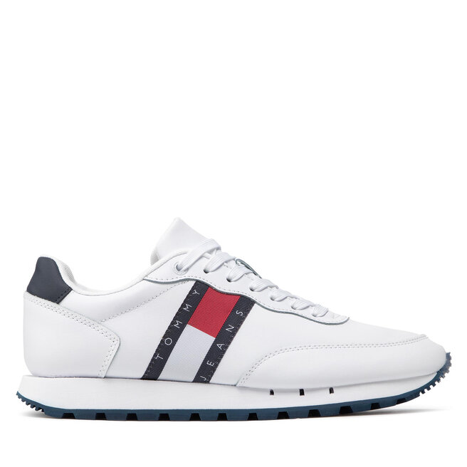 Sneakersy Tommy Jeans Leather Runner - Biały