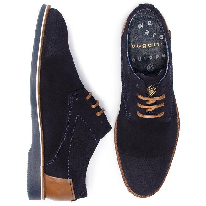 Bugatti 312-ag302 – Scarpe Uomo In Pelle Nera Con Lacci, Comfort E Stile Elegante Per Ufficio E Tempo Libero