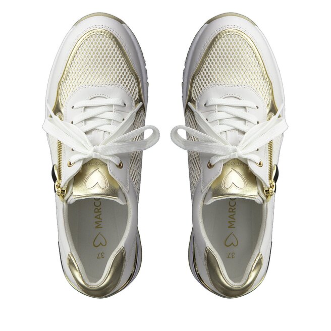 Marco Tozzi Сникърси Marco Tozzi 2-23743-20 White/Gold