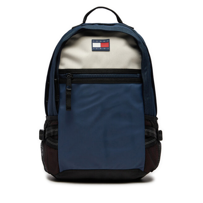 Plecak Tommy Jeans Mochila color block con logo engomado de hombre - Granatowy
