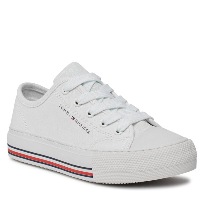 Bambas Tommy Hilfiger Low Cut LaceUp Sneaker T3A9331851687 M White