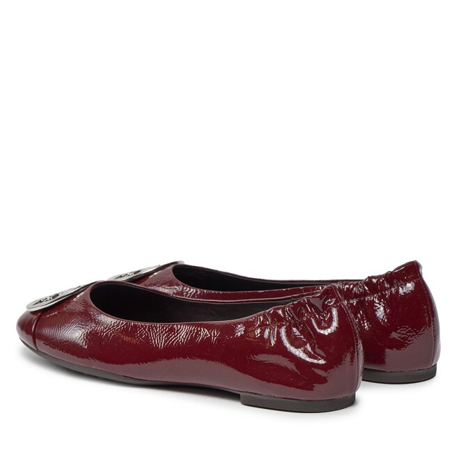 Tory Burch Baleríny Tory Burch Claire Cap-Toe Ballet 156159 Dark Carmine / Gold / Silver 500