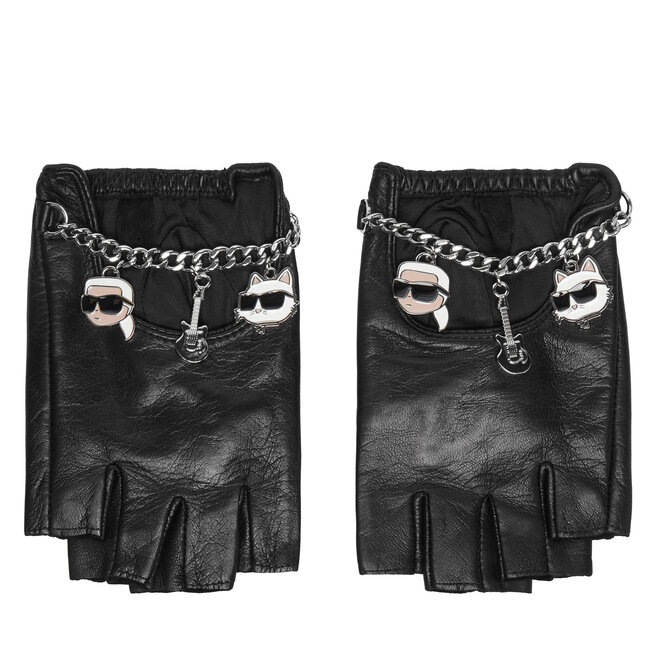 Rękawiczki KARL LAGERFELD B3W33034 Czarny - kobiece