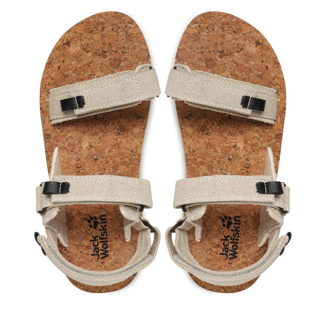Jack Wolfskin Sandály Jack Wolfskin Ecostride 2 Sandal W 4051771 Natural/Cork