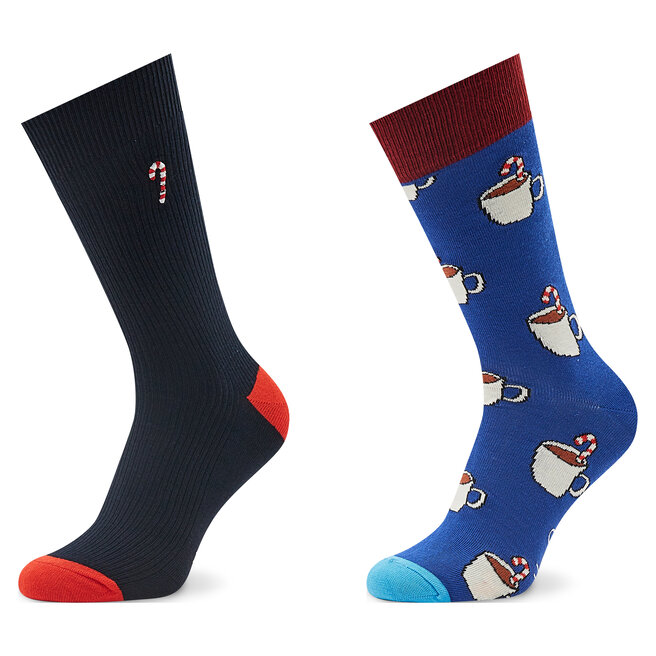 Happy Socks Set di 2 paia di calzini lunghi unisex Happy Socks XCCC02-6500 Multicolore