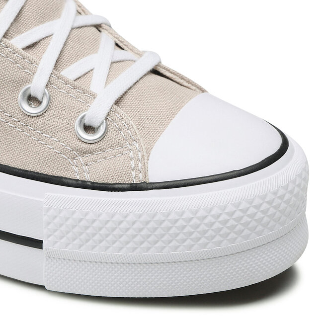 Kedas Converse Ctas Lift Hi A02432C Papyrus/Black/White | eapavi.lv