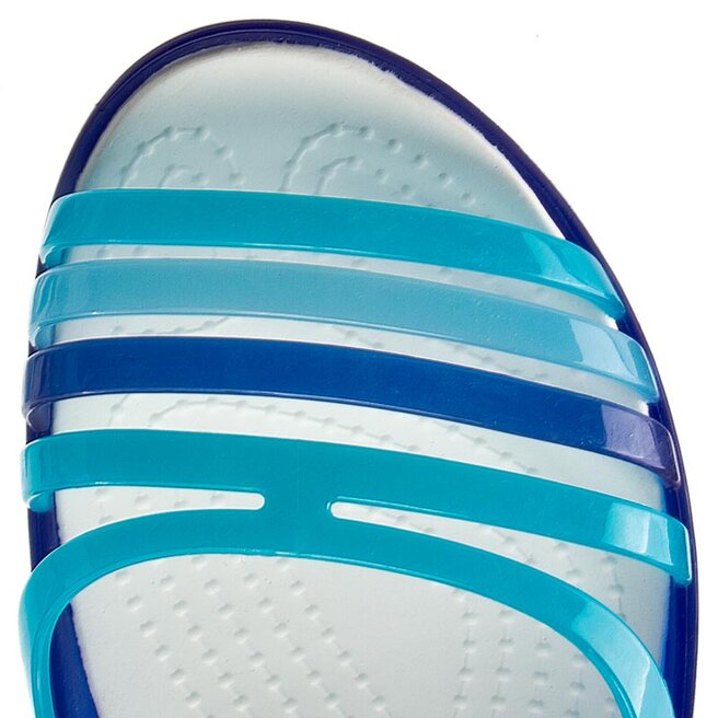 Sandály Crocs Isabella Huarache Flat W 202463 Cerulean Blue/Turquoise