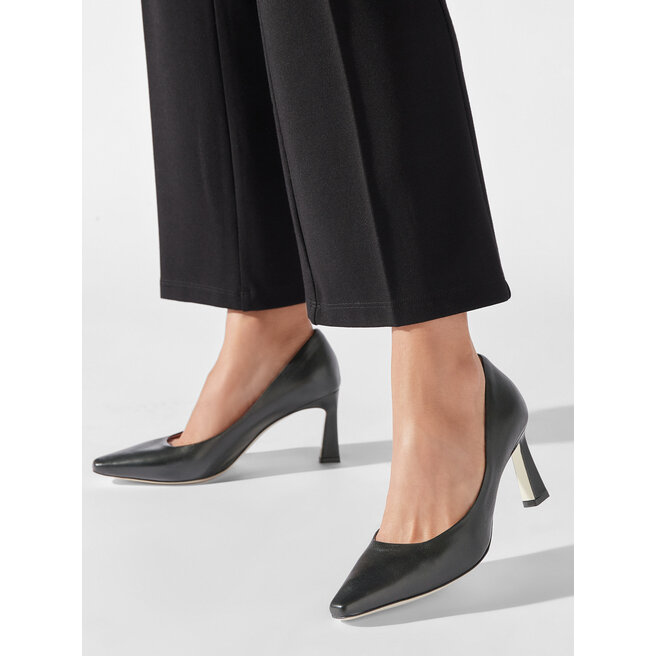 Pollini Pantofi cu toc subțire Pollini SA10257C1GTE0000 Nero