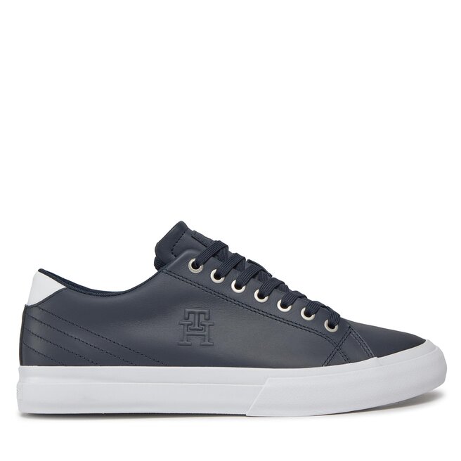 Sneakersy Tommy Hilfiger Th Hi Vulc Street Low Lth Ess - Niebieski
