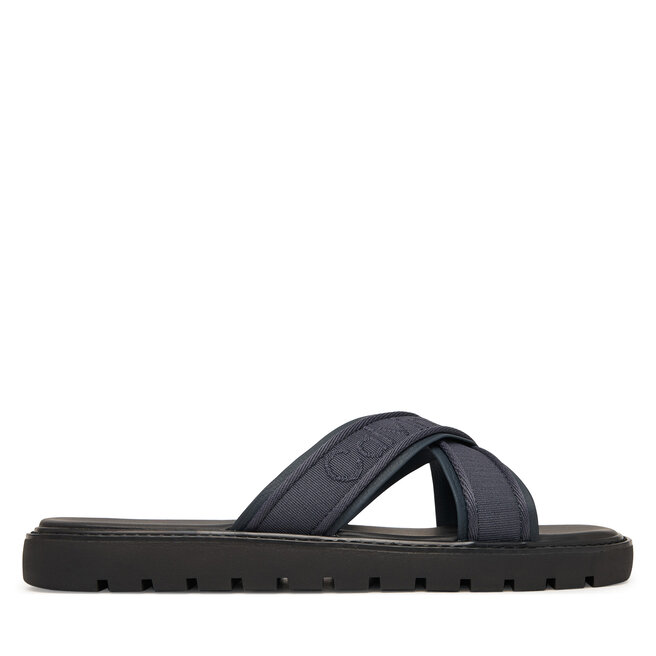 Klapki Calvin Klein Sq Molded Sandal Xcross Wb HM0HM02101 Granatowy -