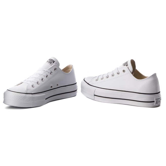 Converse Кецове Converse Ctas Lift Clean Ox 561680C White/Black/White