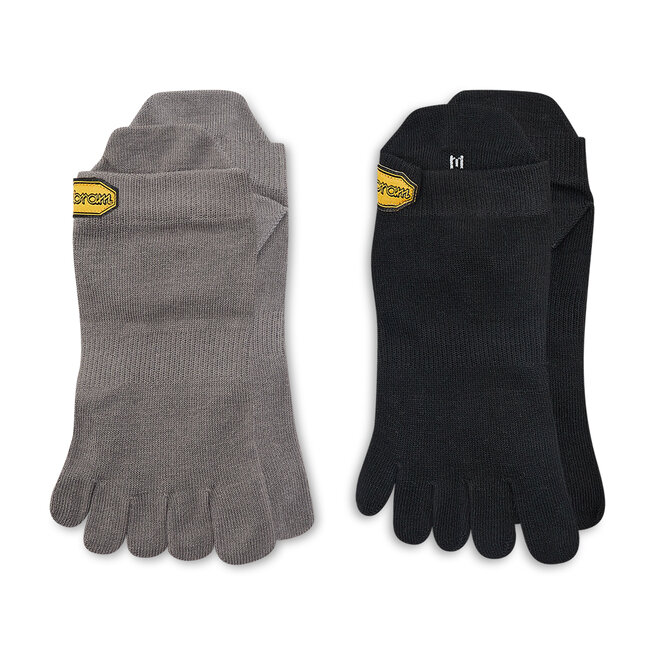Pack de 2 pares de calcetines tobilleros Vibram Fivefingers Pack Sock  S15N23P No Show Black/Grey