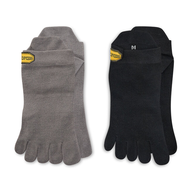 Vibram Fivefingers Súprava 2 párov krátkych ponožiek unisex Vibram Fivefingers Pack Sock S15N23P No Show Black/Grey
