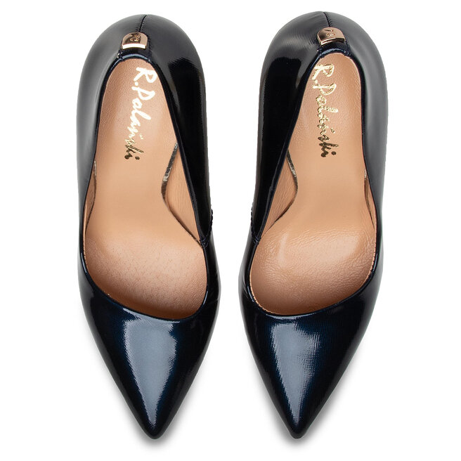 R.Polański High Heels R.Polański 0808 Granatowy Lakier