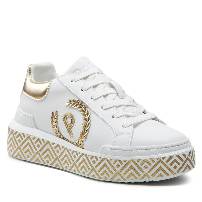 Sneakers Pollini SA15014G1FXD110A Bianco/Oro Bianco/Oro imagine noua