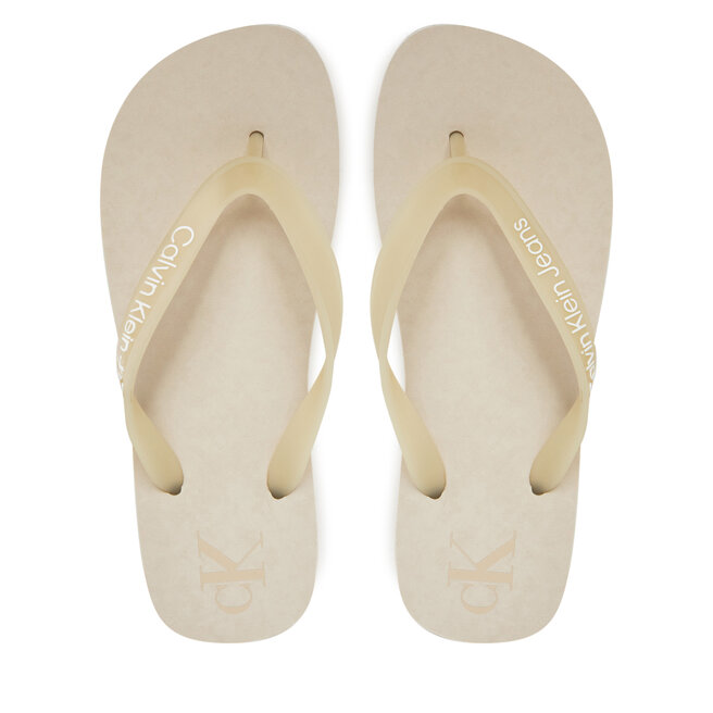 Japonki Calvin Klein Jeans Beach Sandal Flatform Tpu - Écru