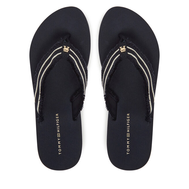 Japonki Tommy Hilfiger TH Webbing Beach Sandal - Granatowy