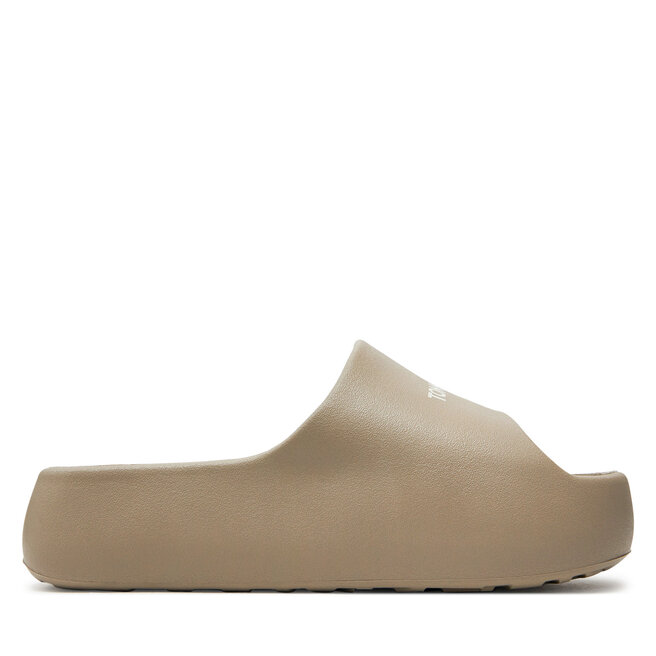 Klapki Tommy Jeans Tjw Chunky Flatform Slide - Beżowy