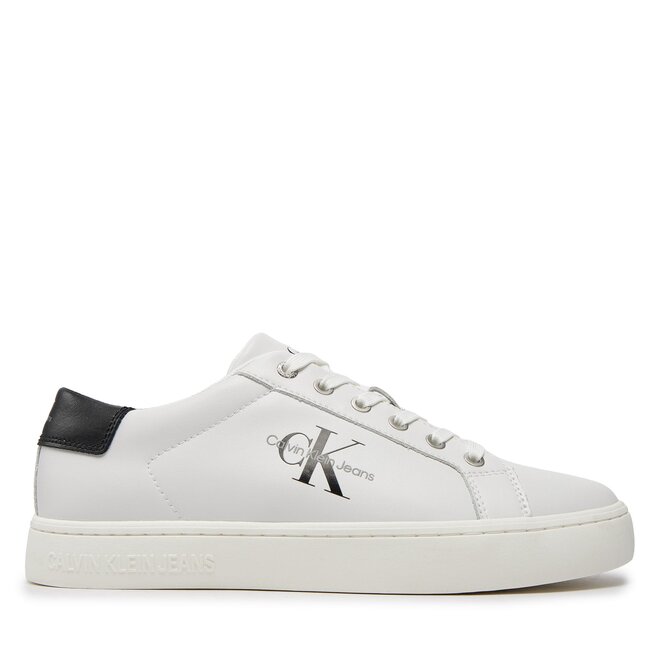 Sneakersy Calvin Klein Jeans Classic Cupsole Laceup Low Lth - Biały