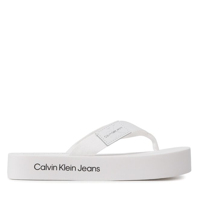 Calvin Klein Jeans Джапанки Calvin Klein Jeans Flatform Flipflop YW0YW00993 White YBR