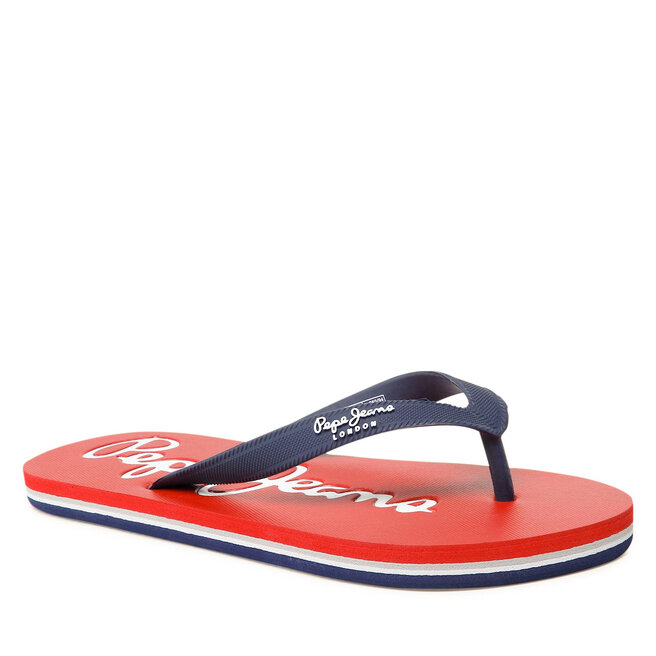 Flip flop Pepe Jeans Bat Beach Brand M PMS70110 Red 255 255 imagine noua
