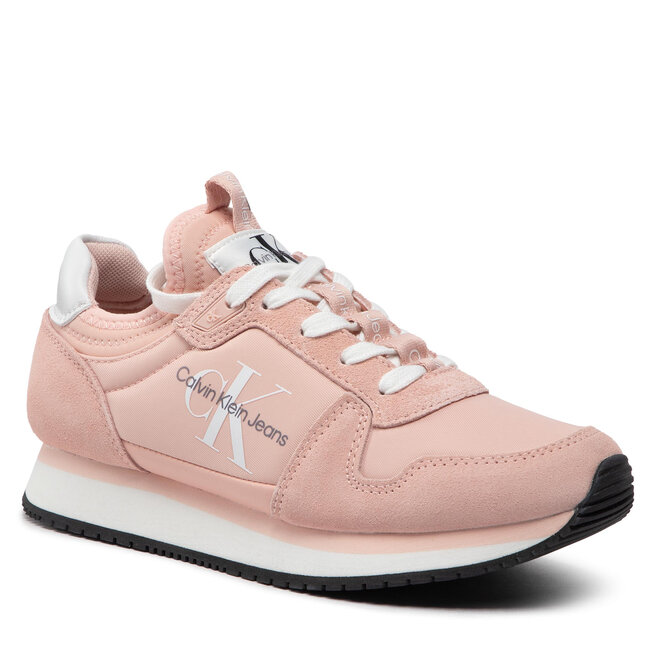 Calvin Klein Jeans Sneakers Calvin Klein Jeans Runner Sock Laceup Ny-Lth YW0YW00832 Pink Blush TKY