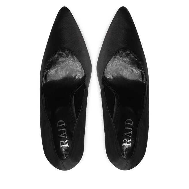 Raid Pantofi cu toc subțire Raid Maliny Black Satin