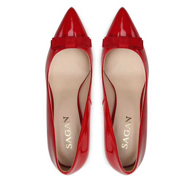 Sagan High Heels Sagan 4911 Czerwony Lakier/Welur 248