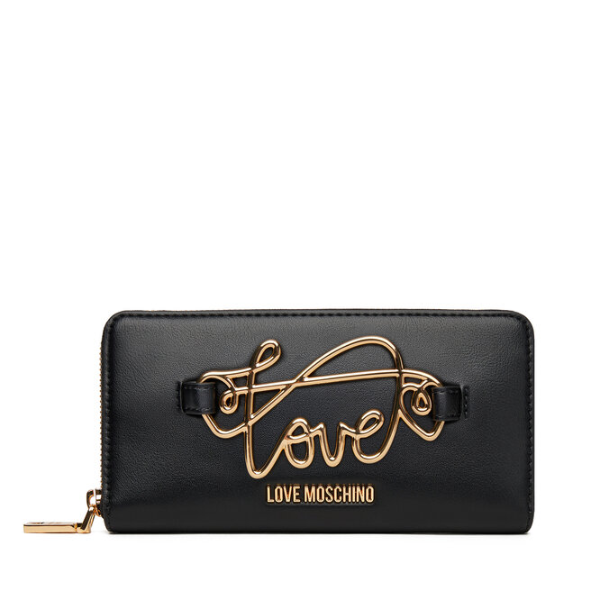Duży Portfel Damski LOVE MOSCHINO - Czarny