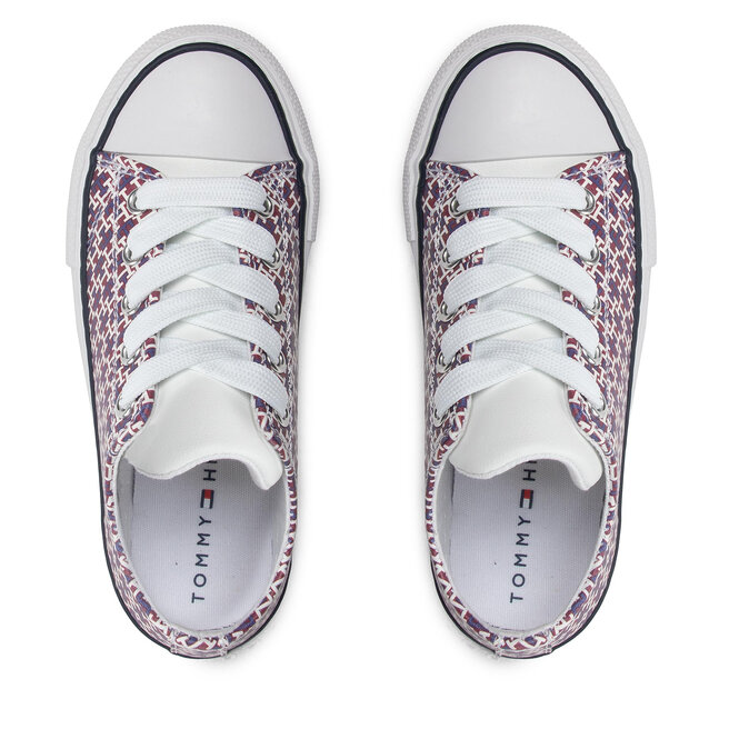 Tommy Hilfiger Scarpe da ginnastica Tommy Hilfiger Low Cut Lace-Up Sneaker T3A9-32289-0753 White/Bordeaux X665