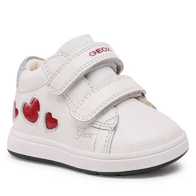 Pantofi Geox B Biglia Girl B354CA085KCC0050 White/Red B354CA085KCC0050 imagine noua gjx.ro