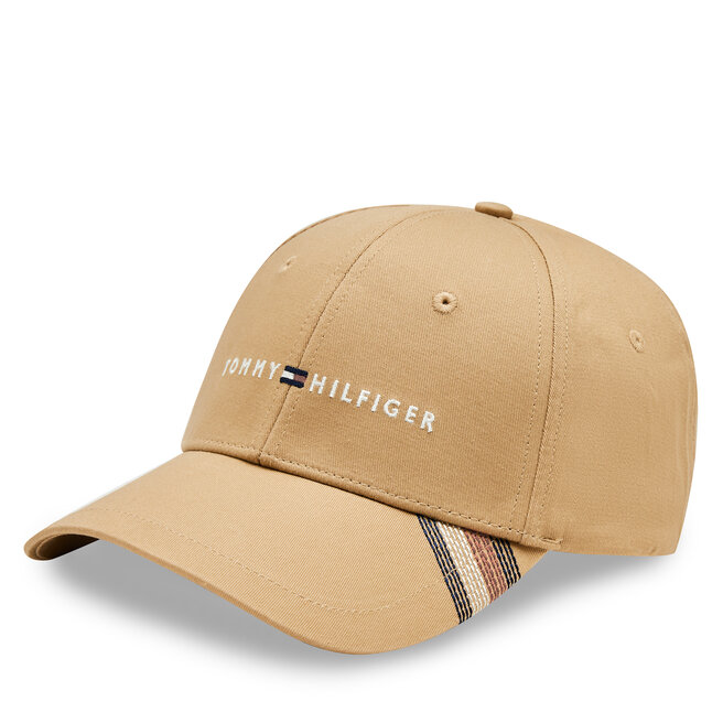 Czapka z daszkiem Tommy Hilfiger Foundation Cotton 6 Panel Cap AM0AM12532 Brązowy -
