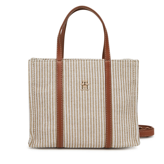 Torebka Tommy Hilfiger Th Premium Beach Le Mini Tote - Beżowy