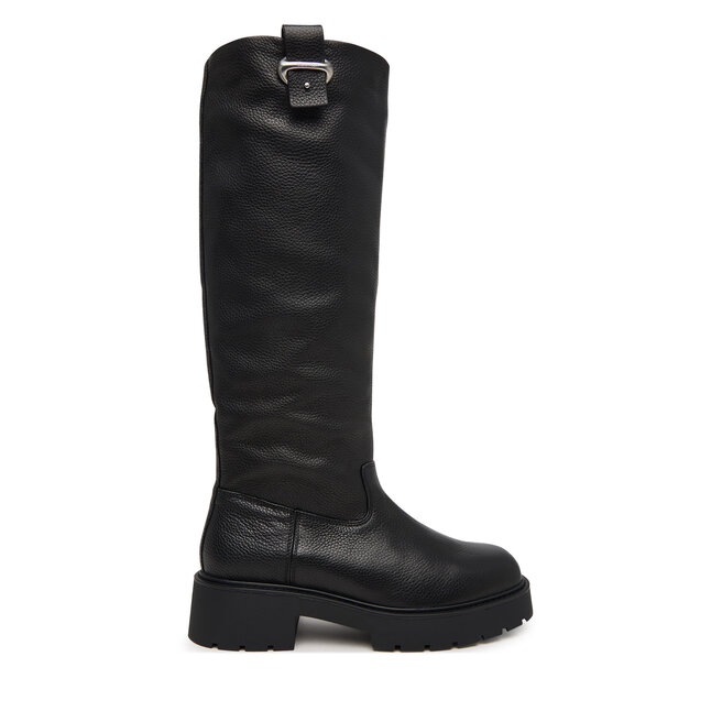 Kozaki Calvin Klein Chunky High Boot Lth Hdw HW0HW03201 Czarny