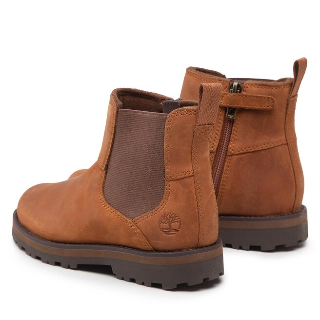 Timberland Bakancs Timberland Courma Kid Chelsea TB0A25T43581 Md Brown Full Grain